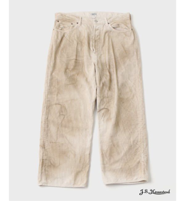 J.S.Homestead「J.S.Homestead / アンイーブン ダイ エイジング コーデュロイ パンツ」|その他|ナチュラル