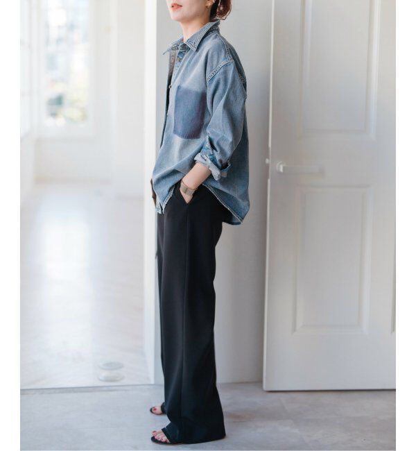 Spick and Span「《WEB限定 / 追加》5 1/2 SOFT DENIM SHIRT」|シャツ・ブラウス|