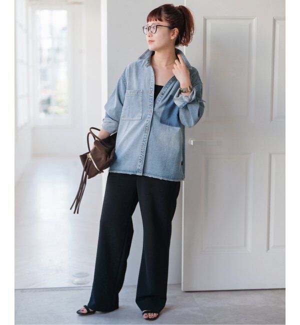 Spick and Span「《WEB限定 / 追加》5 1/2 SOFT DENIM SHIRT」|シャツ・ブラウス|