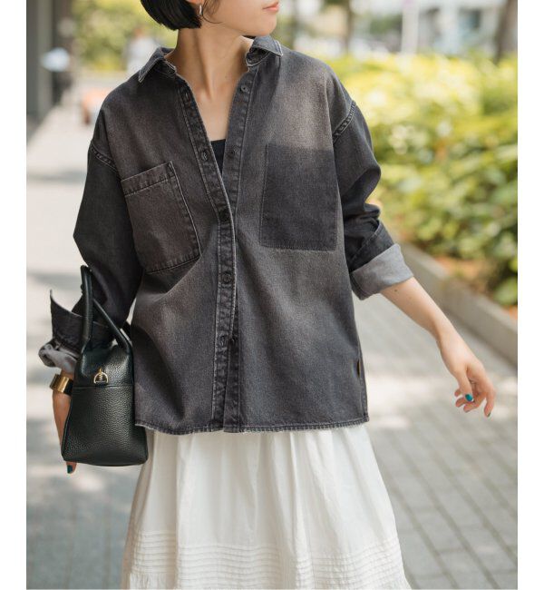 Spick and Span「《WEB限定 / 追加》5 1/2 SOFT DENIM SHIRT」|シャツ・ブラウス|
