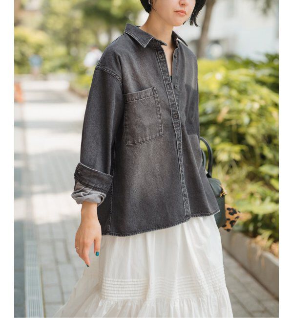 Spick and Span「《WEB限定 / 追加》5 1/2 SOFT DENIM SHIRT」|シャツ・ブラウス|
