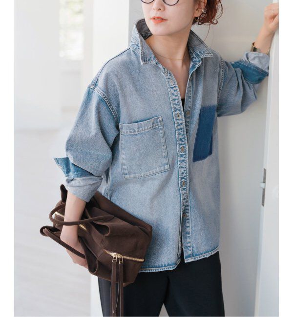 Spick and Span「《WEB限定 / 追加》5 1/2 SOFT DENIM SHIRT」|シャツ・ブラウス|ブルー