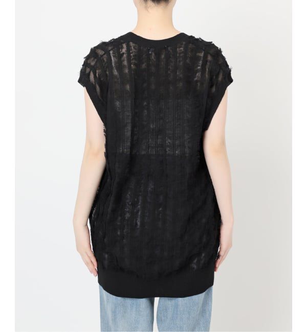 Spick and Span「《一部店舗+WEB限定》フリンジニットベスト」|ベスト・ジレ|