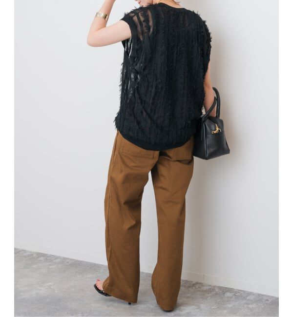 Spick and Span「《一部店舗+WEB限定》フリンジニットベスト」|ベスト・ジレ|