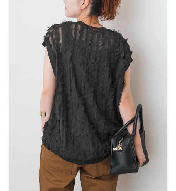 Spick and Span「《一部店舗+WEB限定》フリンジニットベスト」|ベスト・ジレ|