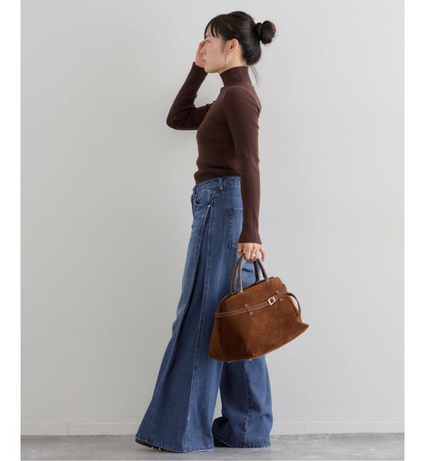 U by SPICK&SPAN「《追加》サイドタックワイドデニム」|デニム|