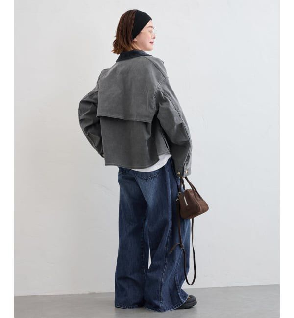 U by SPICK&SPAN「《追加》サイドタックワイドデニム」|デニム|