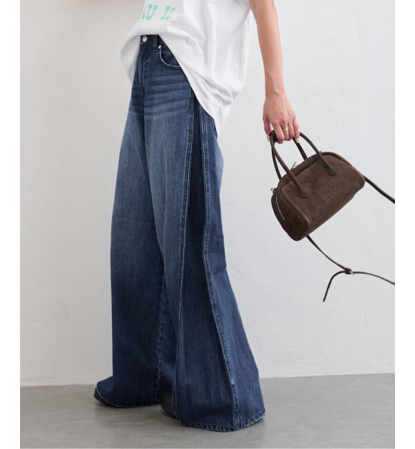 U by SPICK&SPAN「《追加》サイドタックワイドデニム」|デニム|