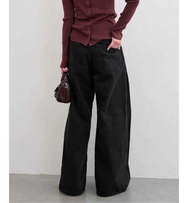 U by SPICK&SPAN「《追加》サイドタックワイドデニム」|デニム|