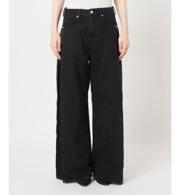 U by SPICK&SPAN「《追加》サイドタックワイドデニム」|デニム|