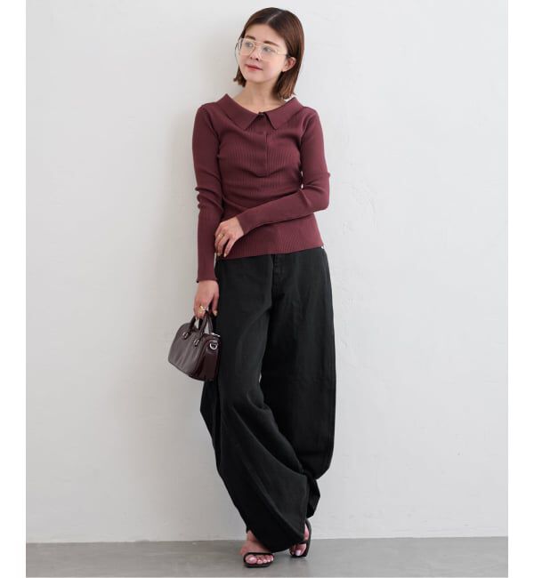 U by SPICK&SPAN「《追加》サイドタックワイドデニム」|デニム|