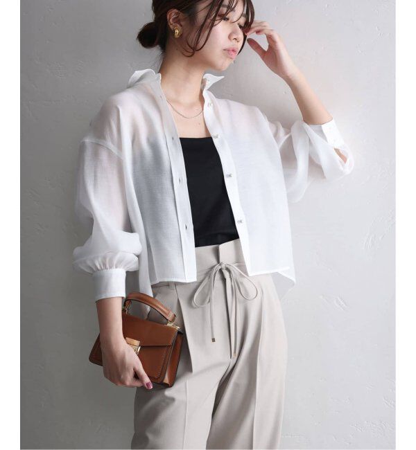  「《追加》シアーパールシャツ」|シャツ・ブラウス|ホワイト