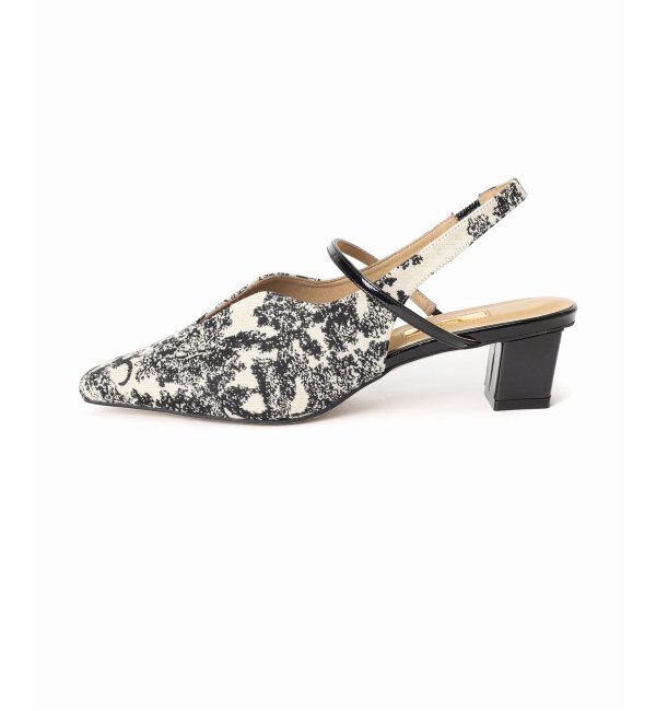  「GRISE4cmナロースクエアウェーブスリングバック」|パンプス|