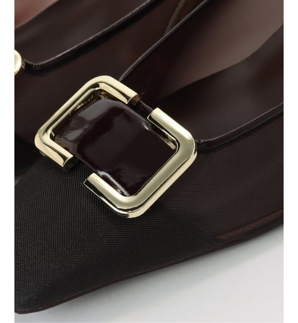  「5cmスクエアチュールバックルパンプス」|パンプス|