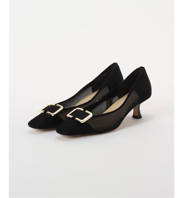  「5cmスクエアチュールバックルパンプス」|パンプス|