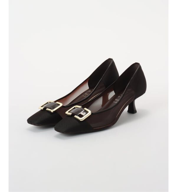  「5cmスクエアチュールバックルパンプス」|パンプス|