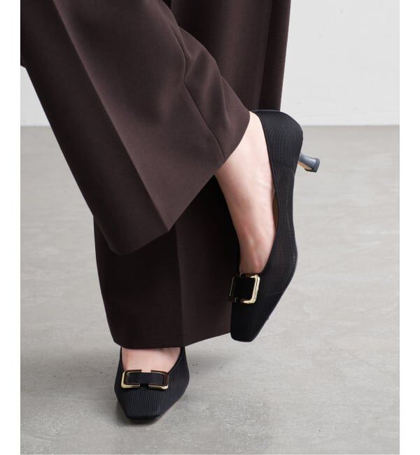  「5cmスクエアチュールバックルパンプス」|パンプス|