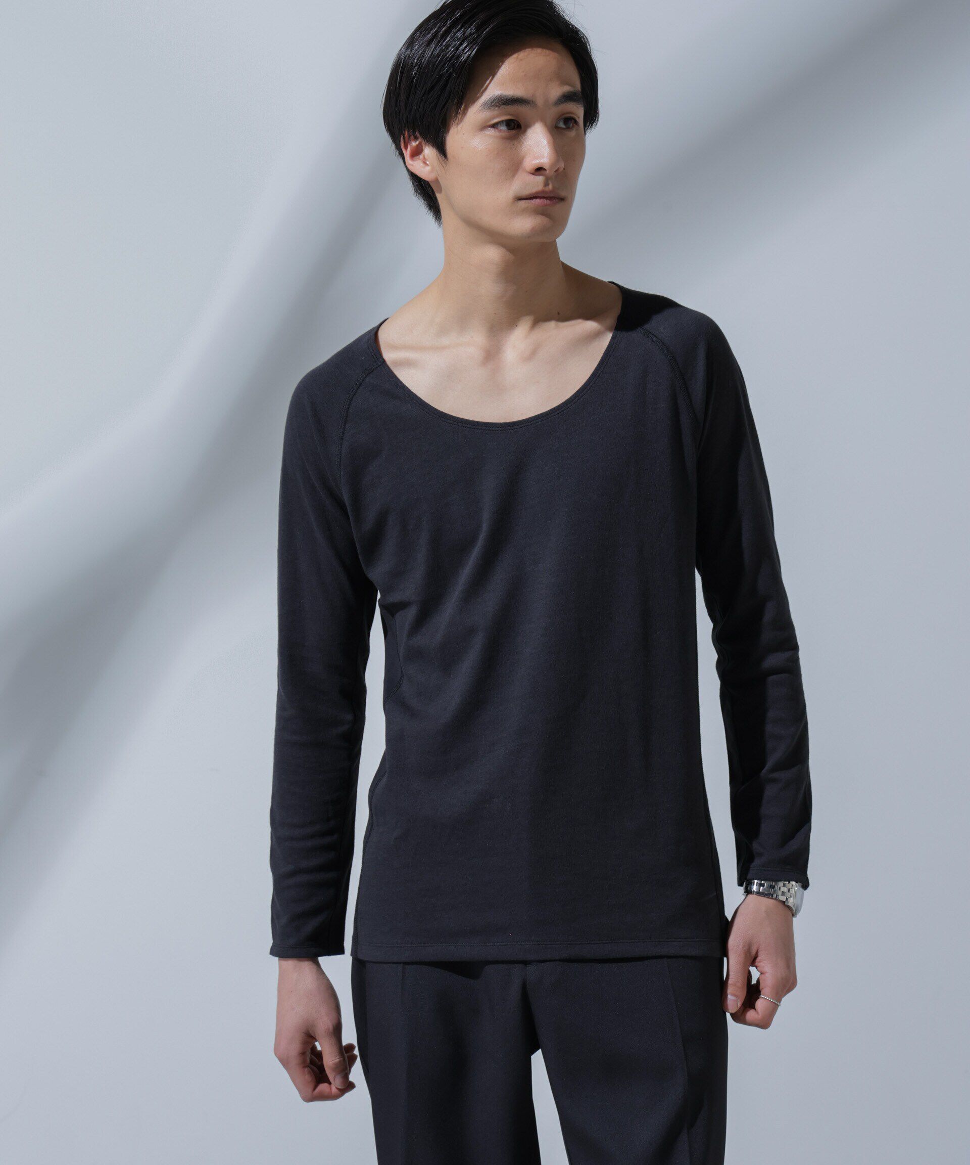 nano･universe「Anti Soaked(R)Plus インナーTシャツ 長袖」|Tシャツ・カットソー|