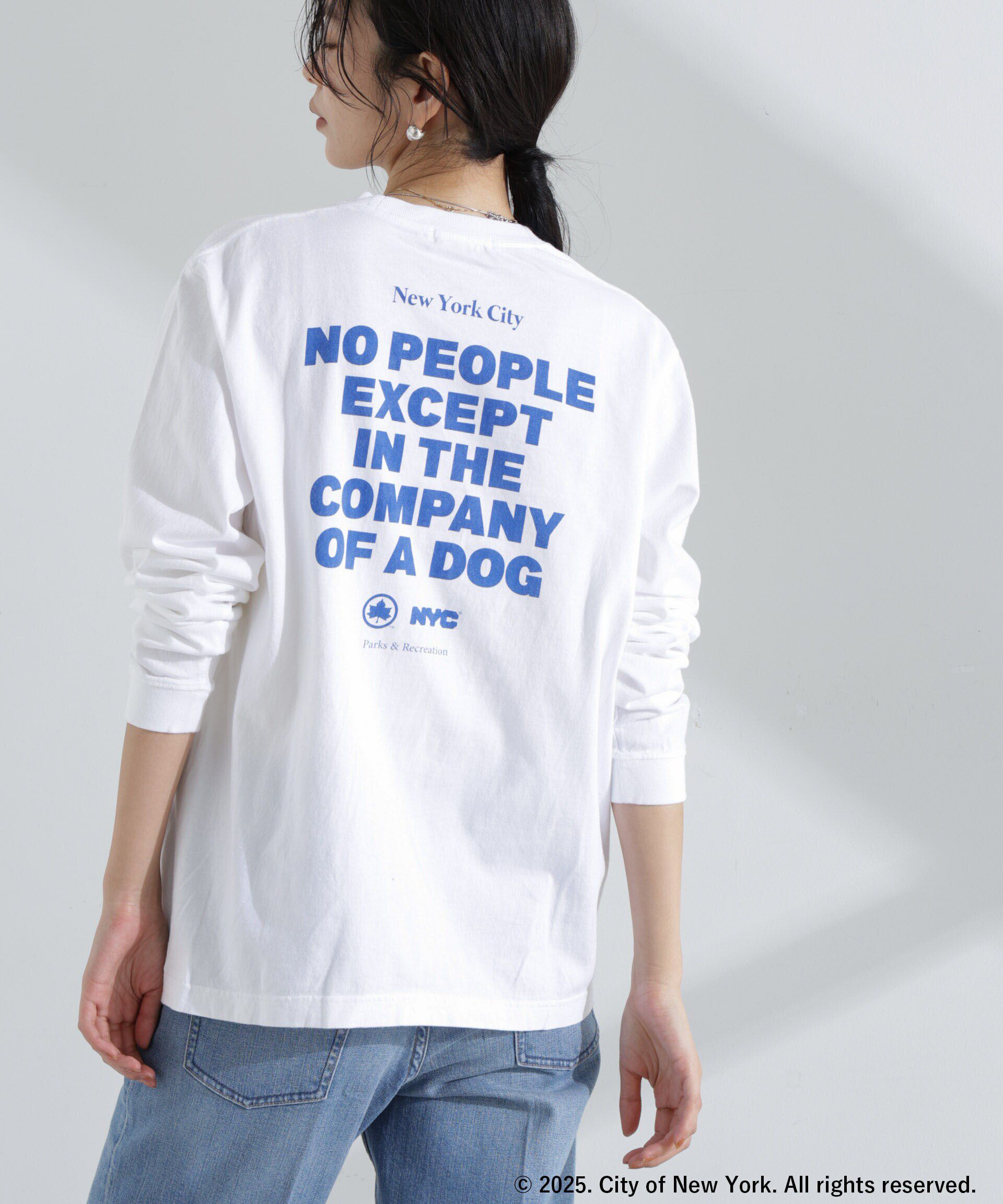 nano･universe「GOOD ROCK SPEED/NYC プリント ロングスリーブTee ホワイト」|Tシャツ・カットソー|