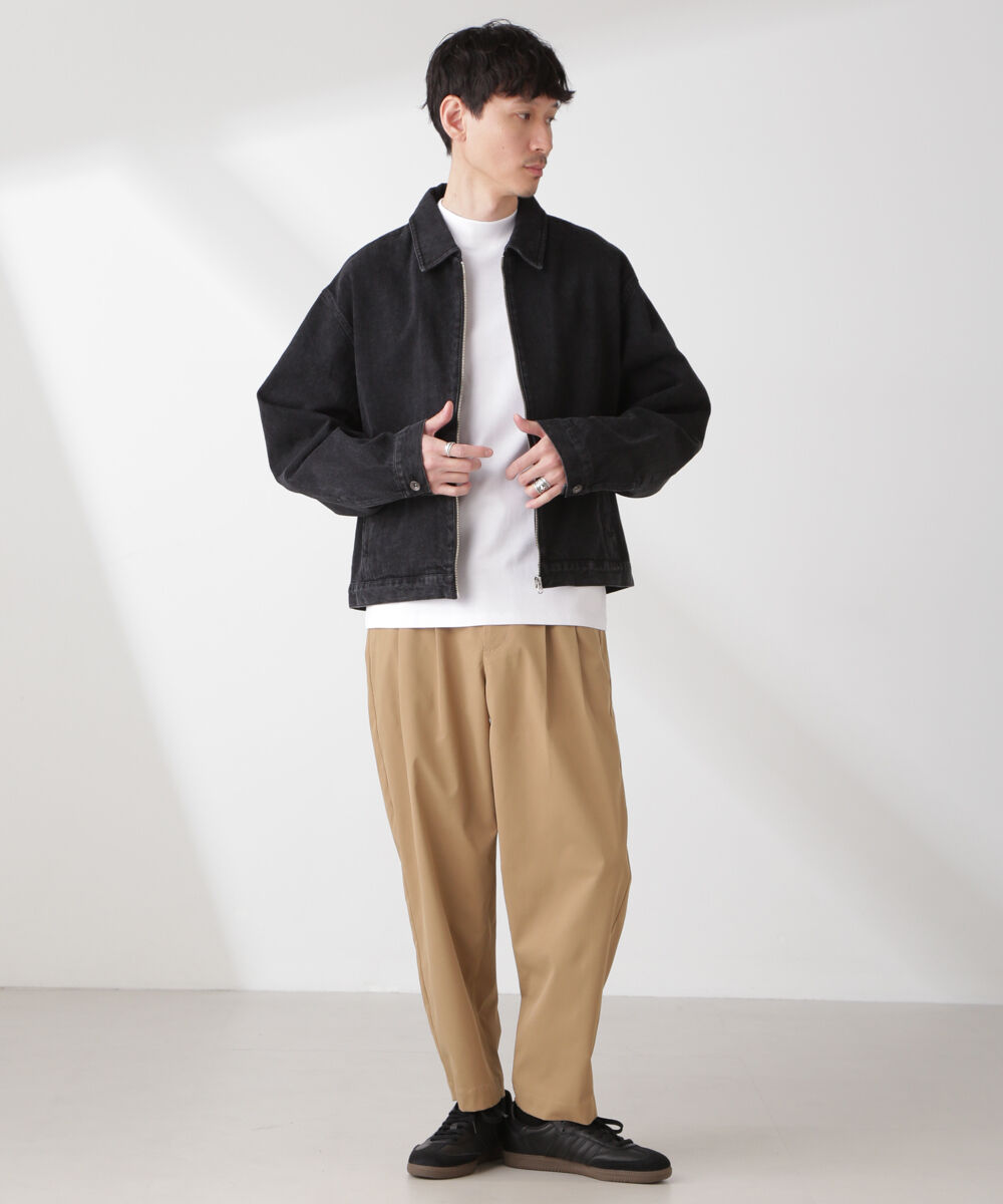 nano･universe「10'ozライトデニム スポーツジャケット」|ブルゾン・スタジャン|