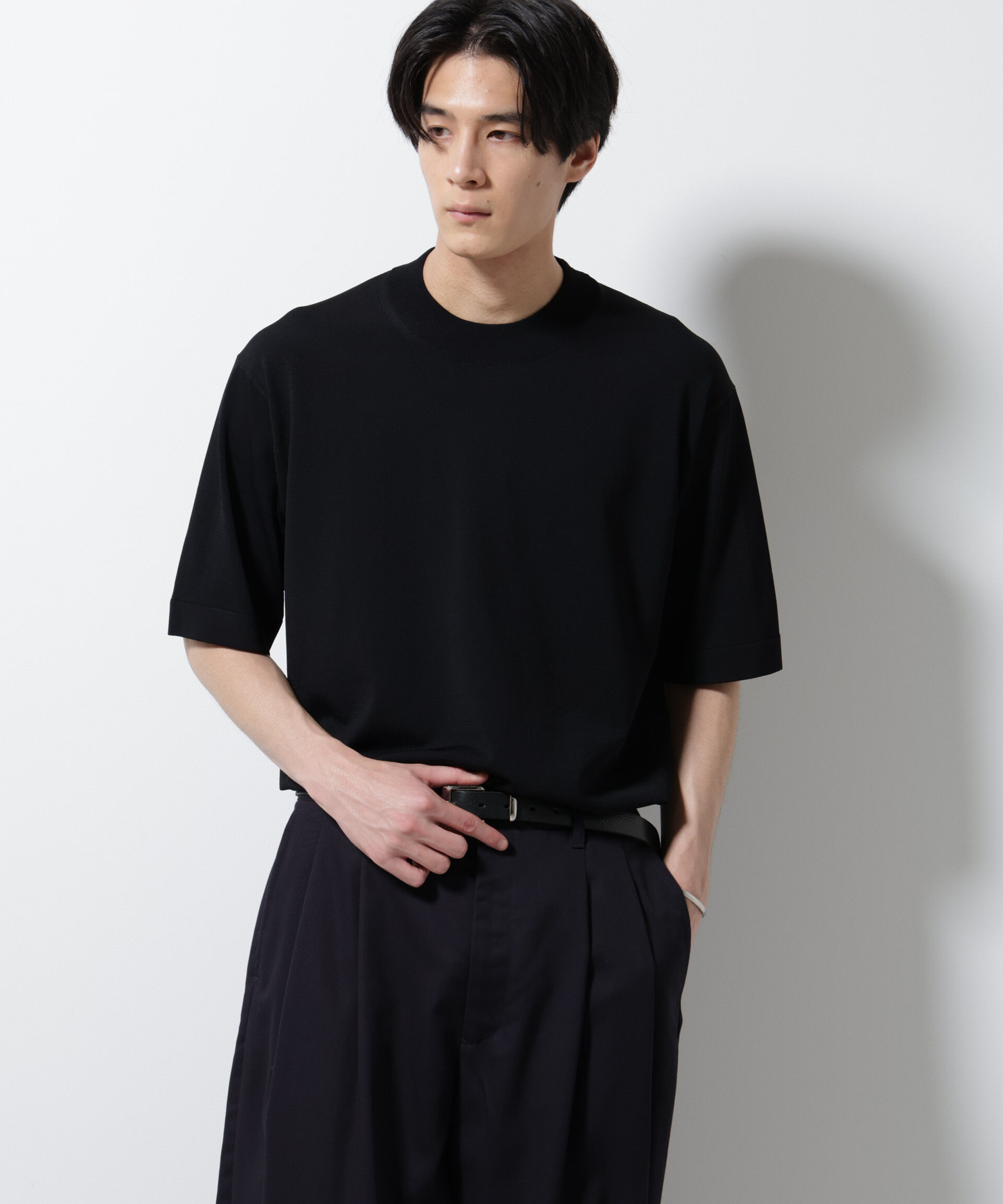 nano･universe「｢ELITE 7 FUNCTION｣モックネックニット」|ニット・セーター|