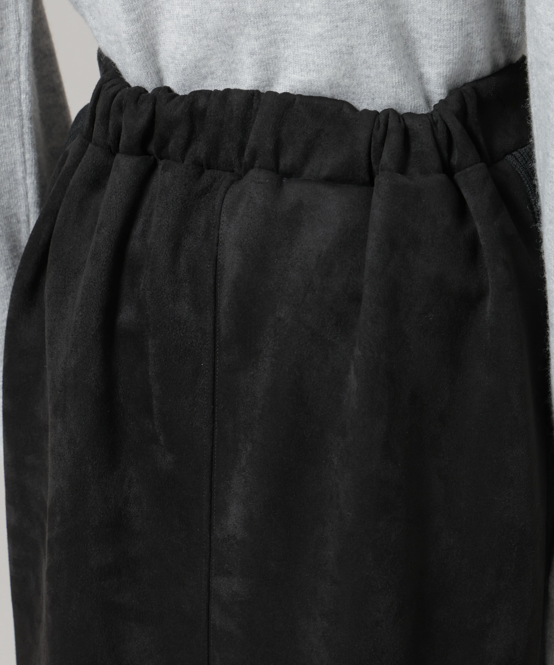 nano･universe「カットスエードサイドニットラインナロースカート(セットアップ可)」|スカート|