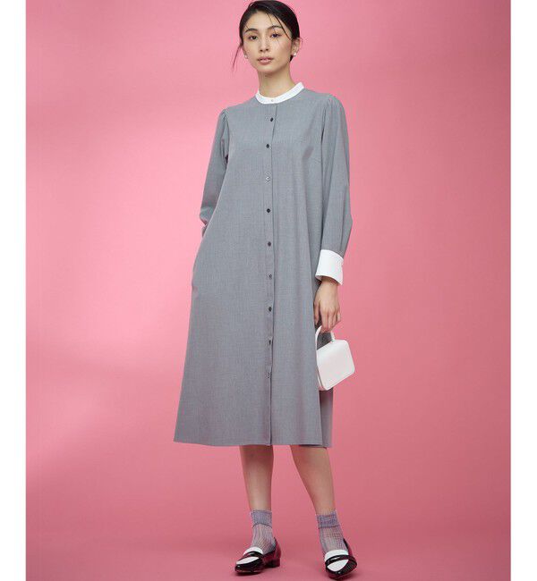 組曲「【KUMIKYOKU NAVY】ウーステッドライククロス シャツワンピース」|ワンピース|