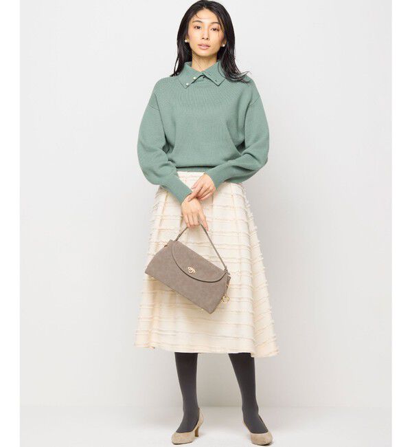 組曲「【WEB限定】ボーダーカットジャカード フレアスカート」|スカート|