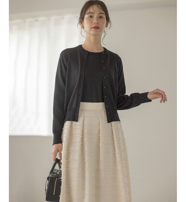 組曲「【WEB限定】ボーダーカットジャカード フレアスカート」|スカート|