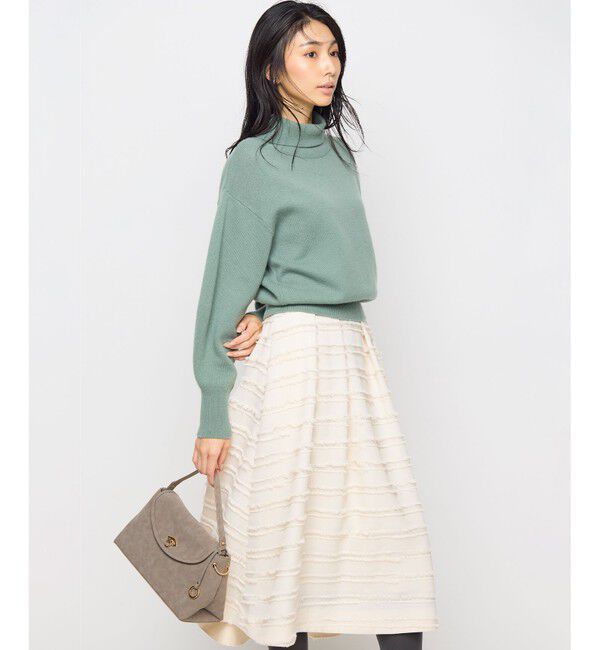 組曲「【WEB限定】ボーダーカットジャカード フレアスカート」|スカート|
