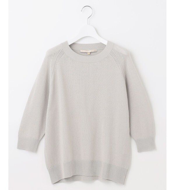 自由区「【洗える・XSサイズあり】ペーパーコットンアセテート  ニット」|ニット・セーター|