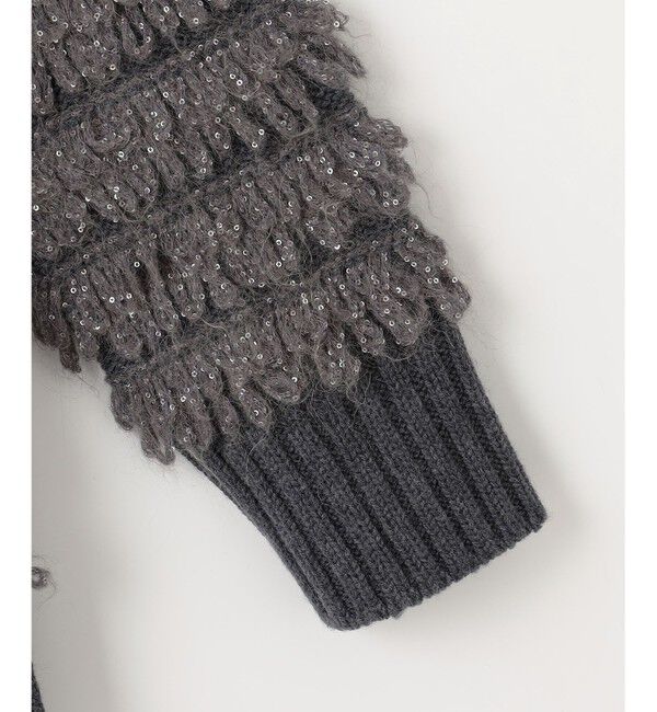 自由区「【PREMIUM KNIT COLLECTION】スパンコールコンビ ニット」|ニット・セーター|