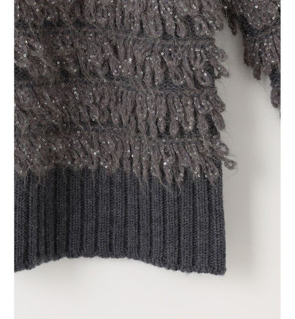 自由区「【PREMIUM KNIT COLLECTION】スパンコールコンビ ニット」|ニット・セーター|