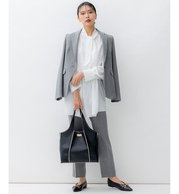 23区「【洗える】ウールライクカルゼ テーラード ジャケット」|テーラードジャケット|