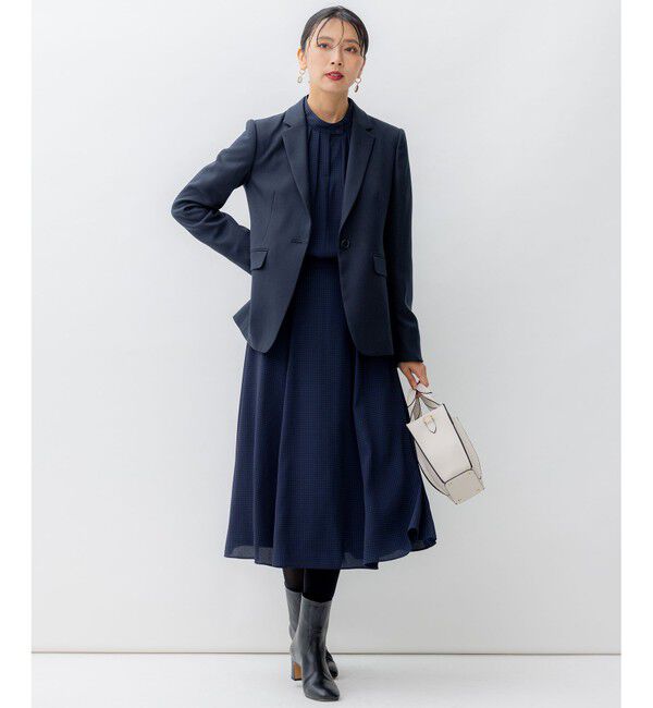 23区「【洗える】ウールライクカルゼ テーラード ジャケット」|テーラードジャケット|