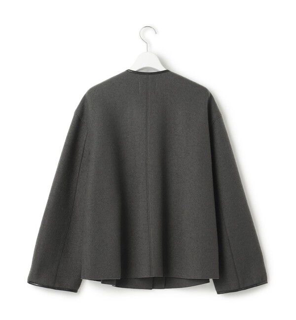 23区「コンプレストパイル ノーカラー アウター」|テーラードジャケット|