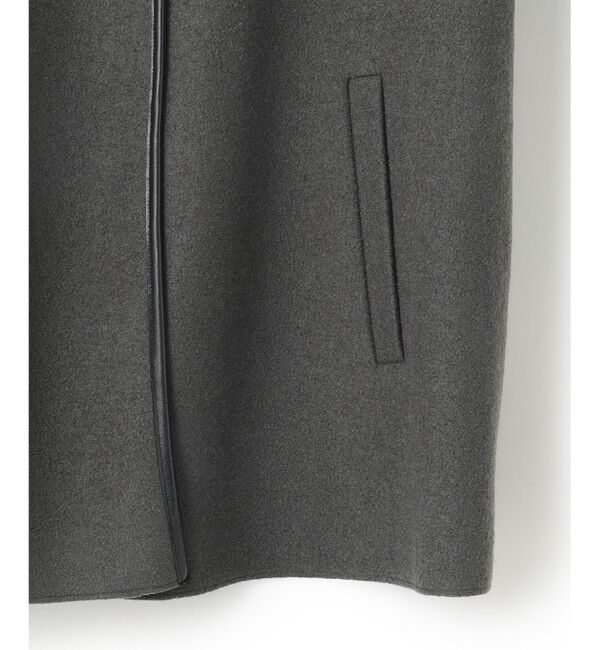 23区「コンプレストパイル ノーカラー アウター」|テーラードジャケット|