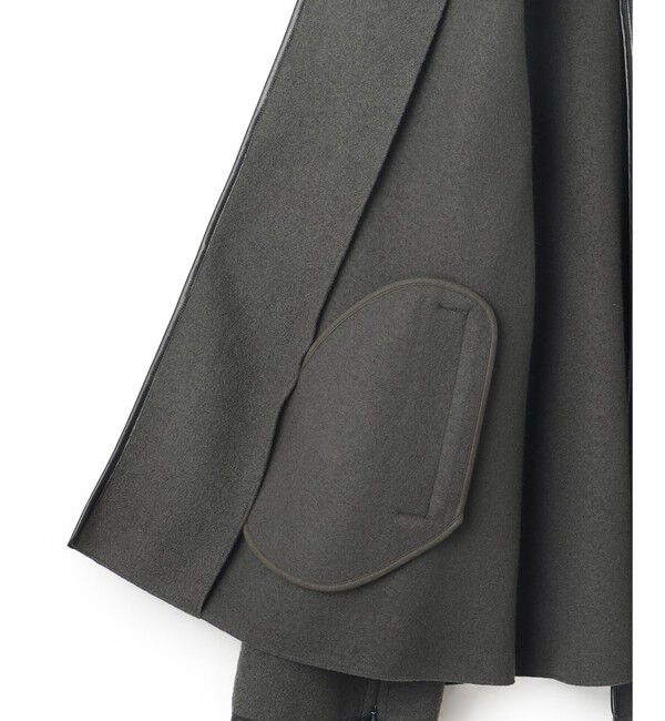 23区「コンプレストパイル ノーカラー アウター」|テーラードジャケット|