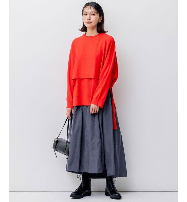 23区「【洗える】ツインニットクロップド ニットベスト」|ニット・セーター|