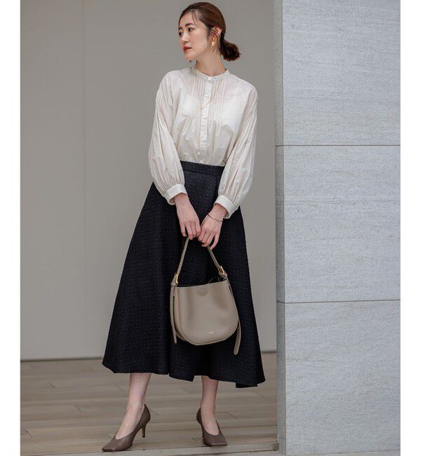 23区「ナイロンコットンポプリン ボリュームスリーブ ブラウス」|シャツ・ブラウス|