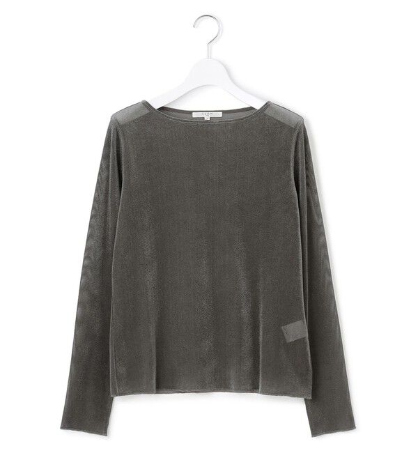 23区「【SLOW/一部店舗限定】ブラッシュドチュール メッシュベロア カットソー」|Tシャツ・カットソー|