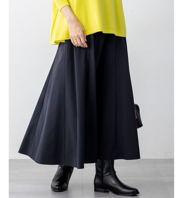 23区「【洗える】ストレッチタイプライター フレア スカート」|スカート|ブラック系