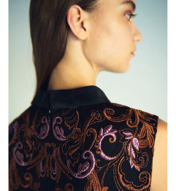 GRACE CONTINENTAL「ラメオーナメントミニドレス」|ドレス|