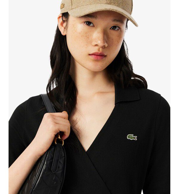 LACOSTE「ポロシャツディテールラップドレス」|ワンピース|