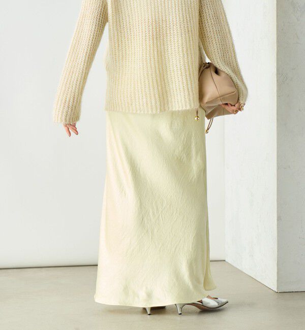 NOLLEY'S sophi「《オールシーズン対応》ウォッシャブルブライトサテンナロースカート」|スカート|