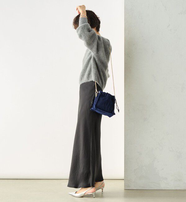 NOLLEY'S sophi「《オールシーズン対応》ウォッシャブルブライトサテンナロースカート」|スカート|