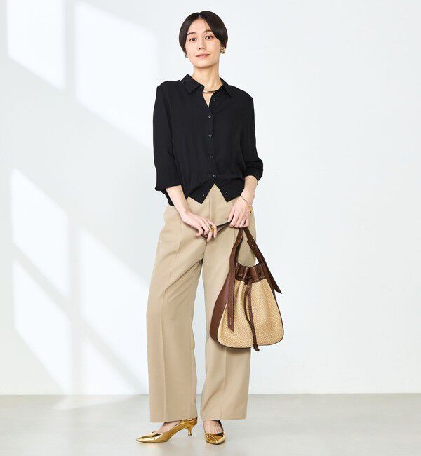 NOLLEY'S「カフス裾リブシフォンシャツ」|シャツ・ブラウス|