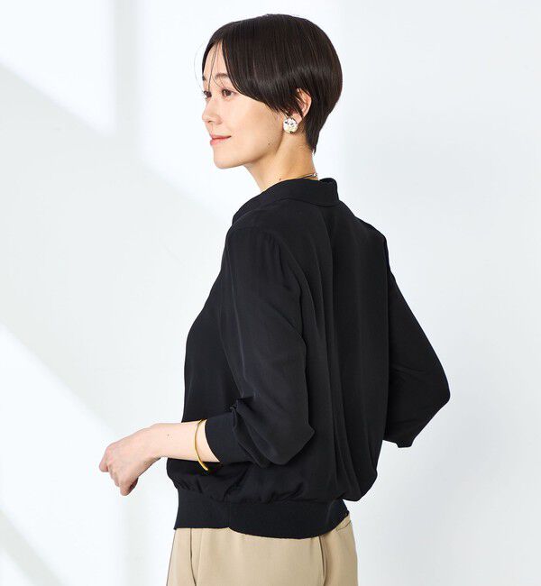 NOLLEY'S「カフス裾リブシフォンシャツ」|シャツ・ブラウス|