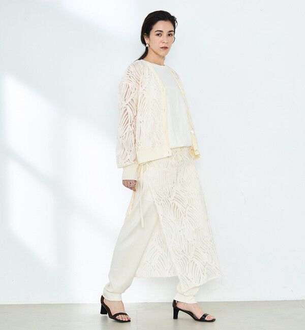 Rie Miller「《セットアップ対応》《手洗い可能》チュール刺繍ラップスカート」|スカート|