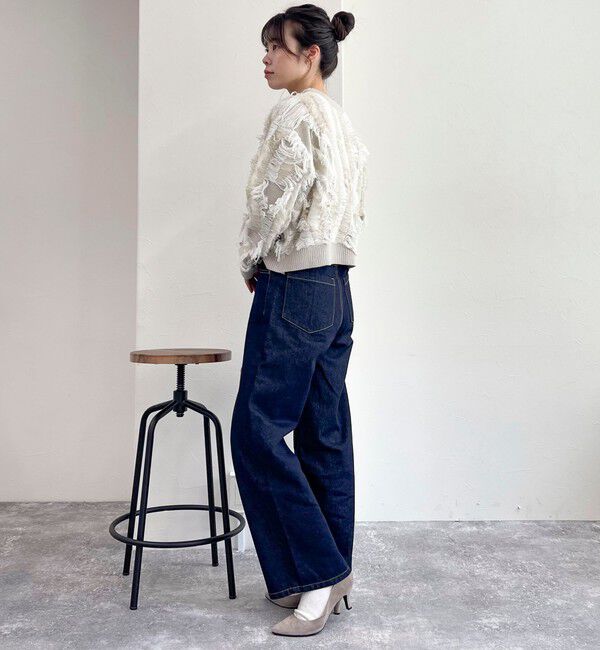 fredy emue「カットフリンジジャガード2WAY カーディガン」|ニット・セーター|